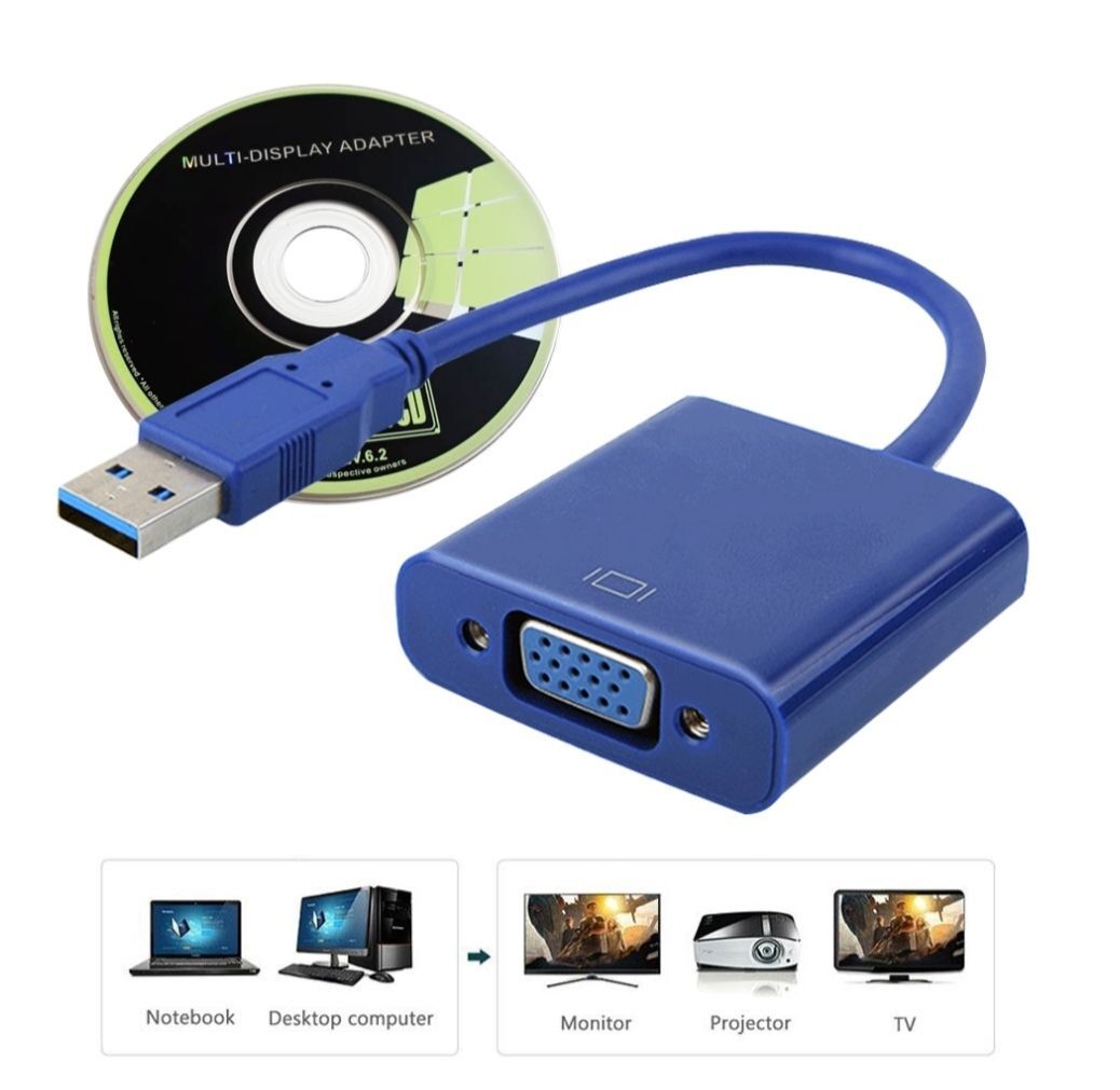 Adaptador Convertidor V Deo Usb A Vga Willy Express Cl